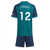 Camiseta Arsenal Jurrien Timber #12 Tercera Equipación Replica 2023-24 para niños mangas cortas (+ Pantalones cortos)
